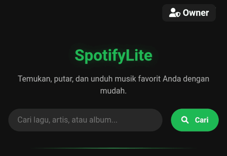 Website SpotifyLite